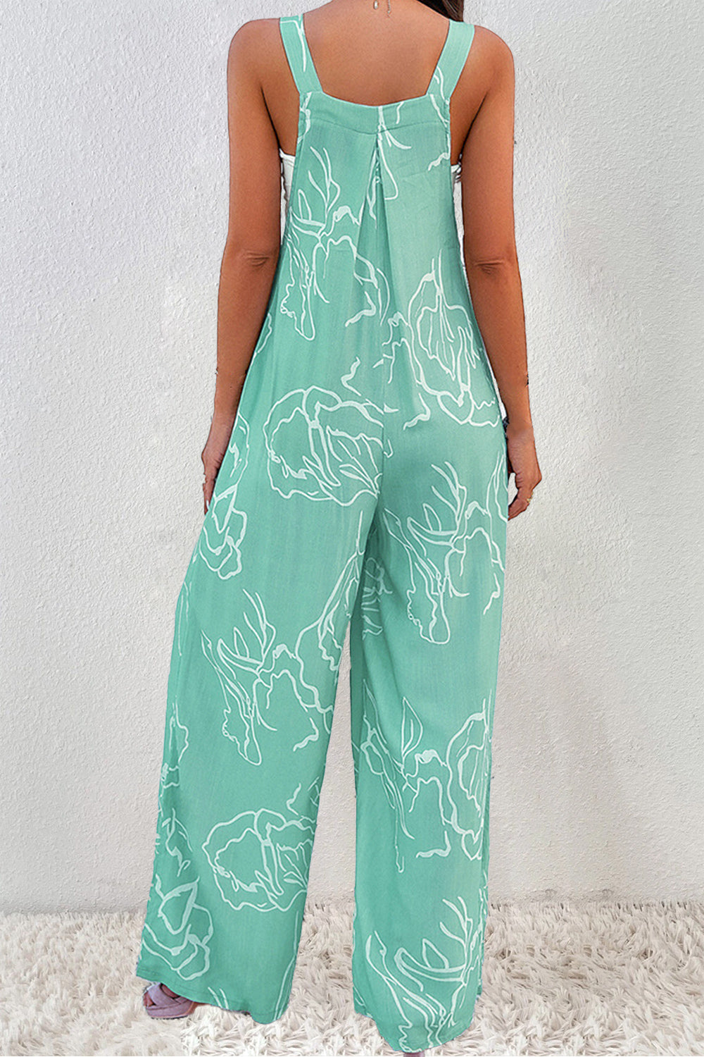 Outfit Flow - Printed Wide Strap Jumpsuit