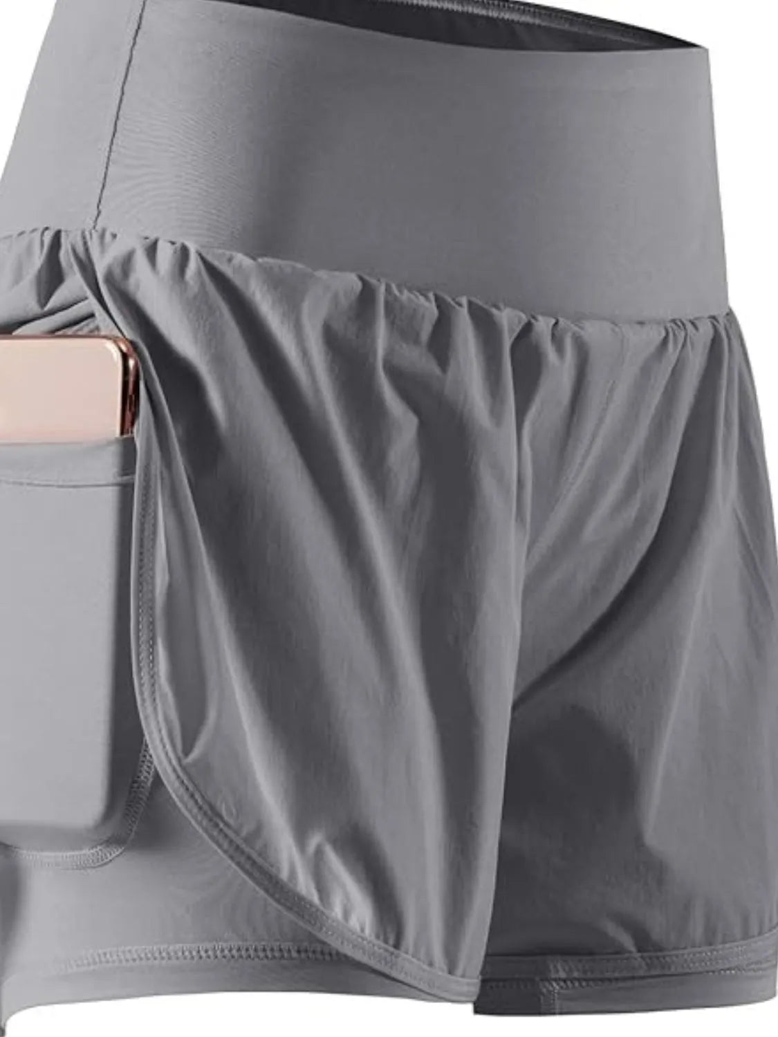 Pocketed High Waist Active Shorts OutfitFlow