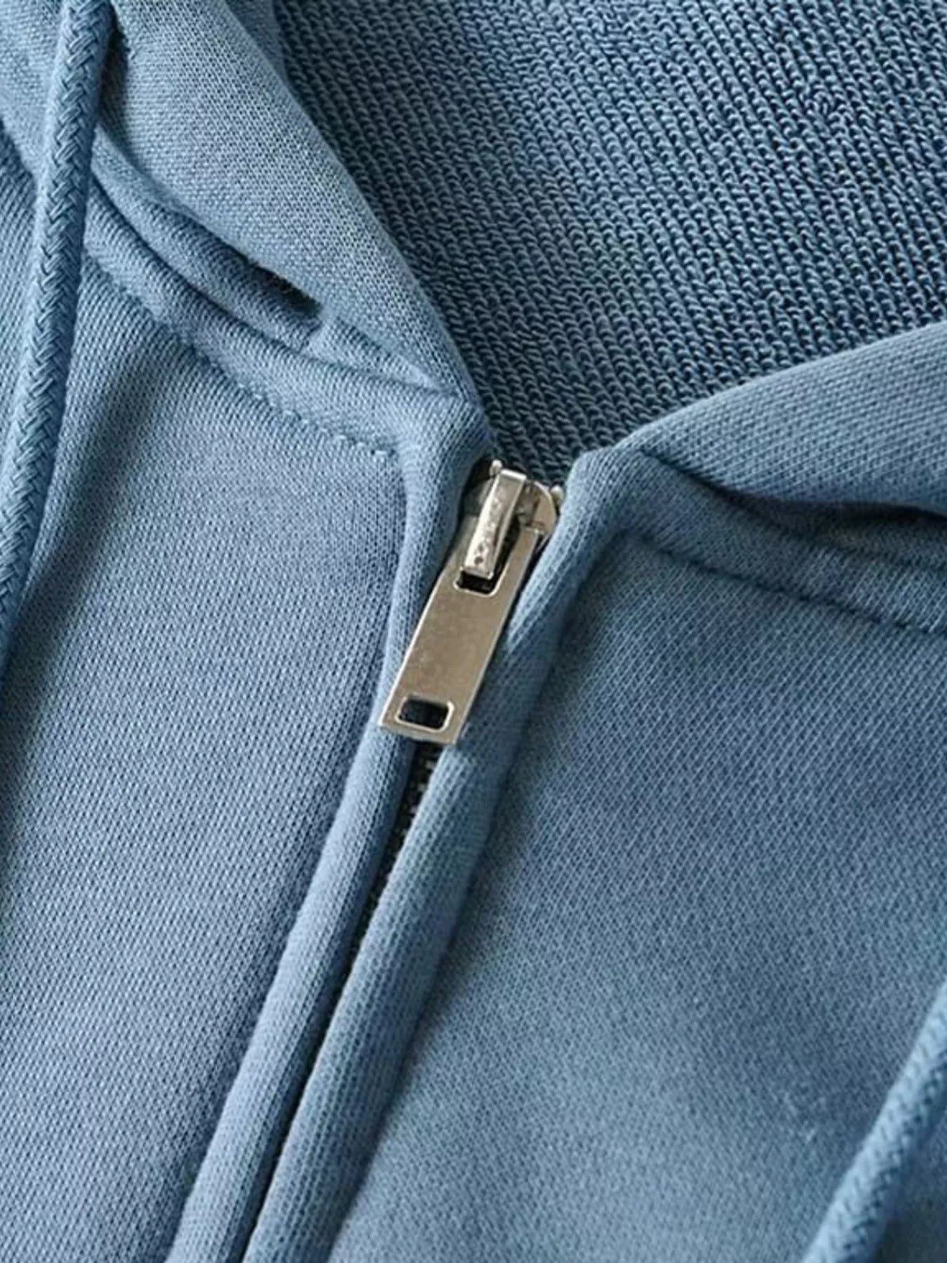 Casual Loose Zip-Up Hoodie OutfitFlow