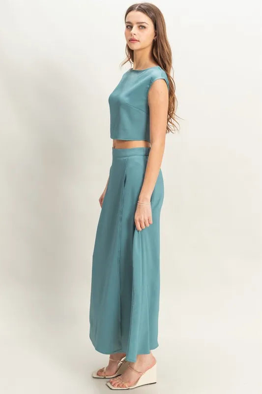 HYFVE Sleeveless Top and Maxi Skirt Set OutfitFlow