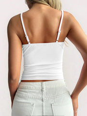 Lace Detail V-Neck Cami OutfitFlow