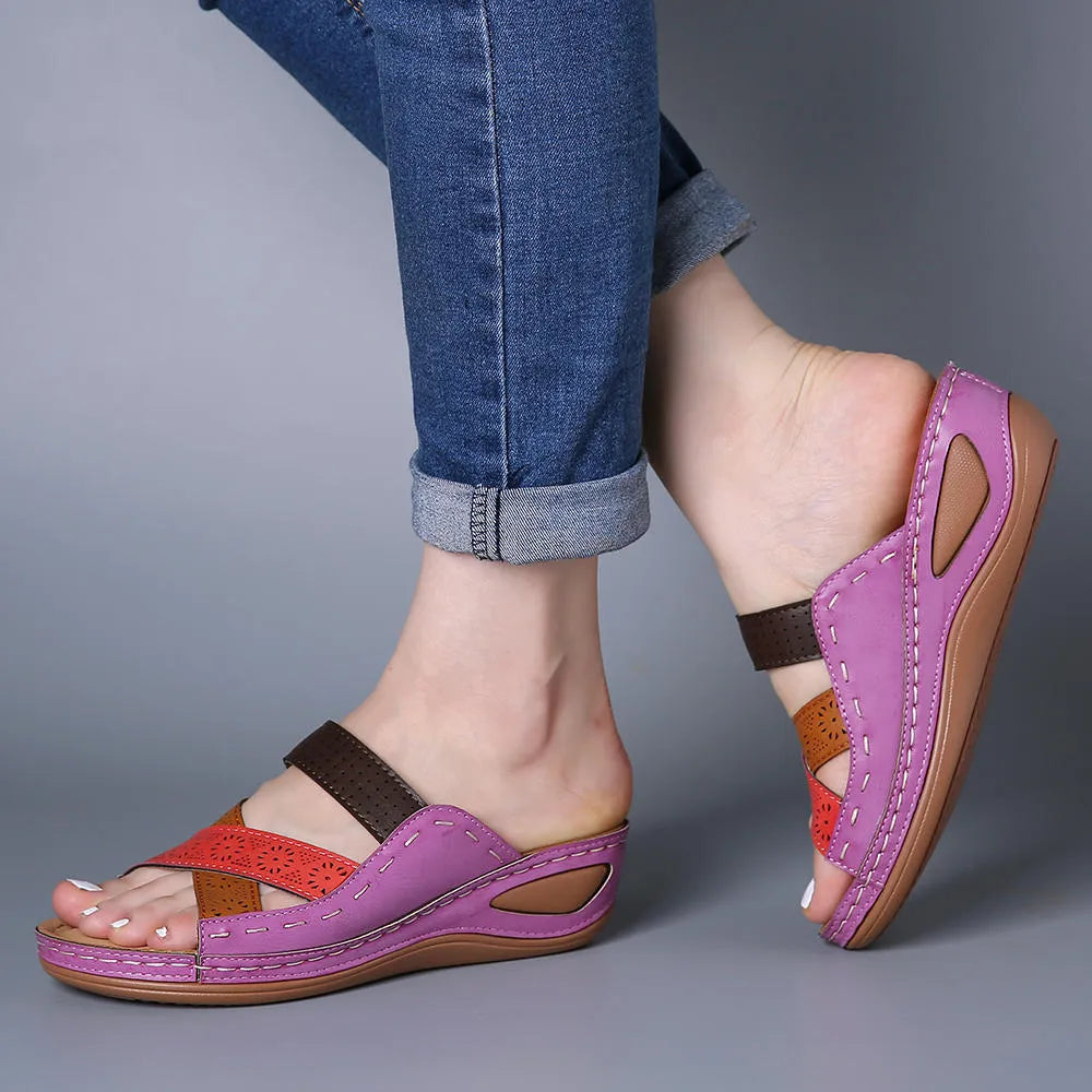 Open Toe Wedge Sandals OutfitFlow