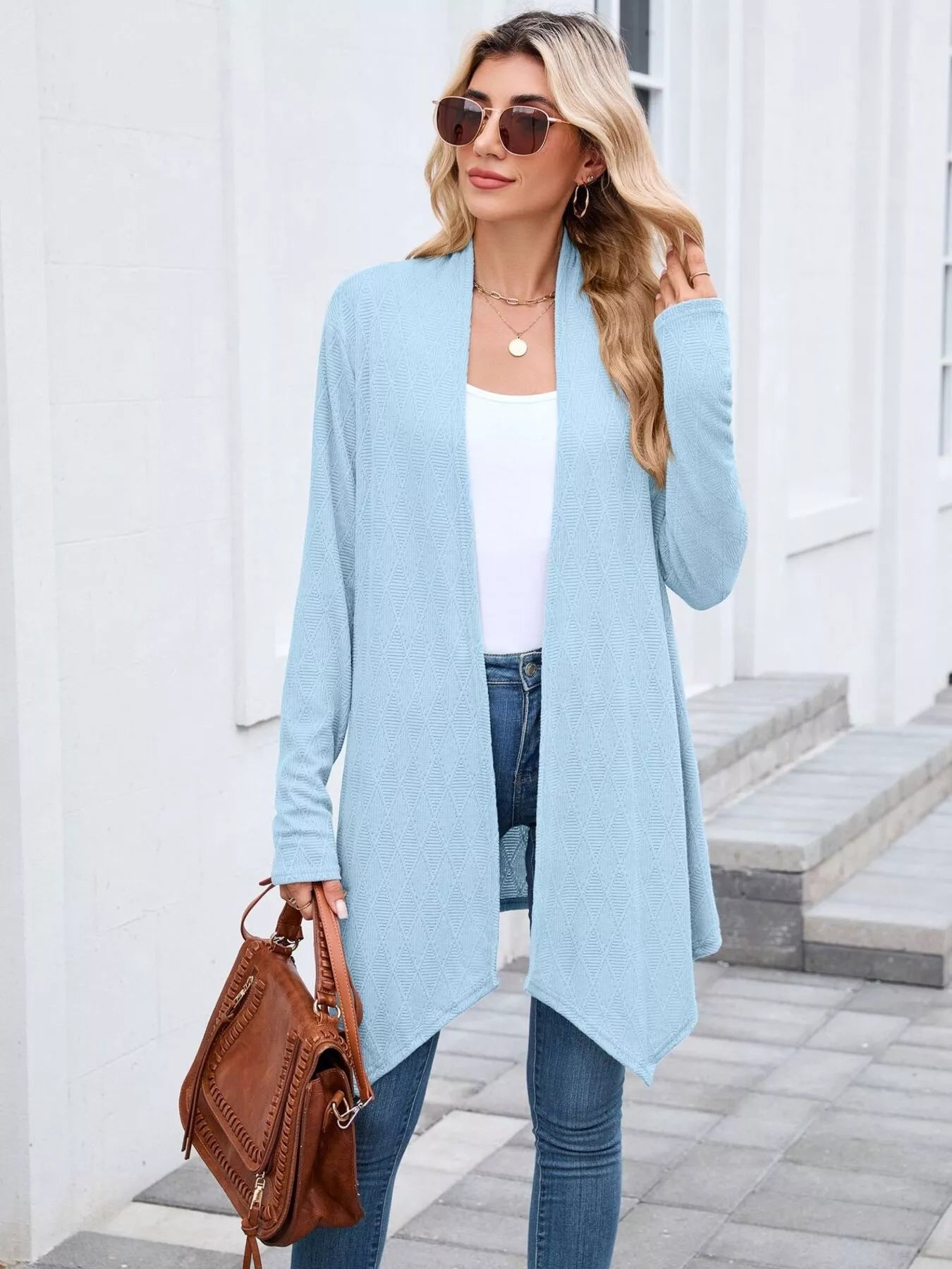 Open Front Long Cardigan OutfitFlow