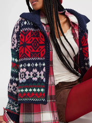 Vintage Button Up Knit Cardigan OutfitFlow