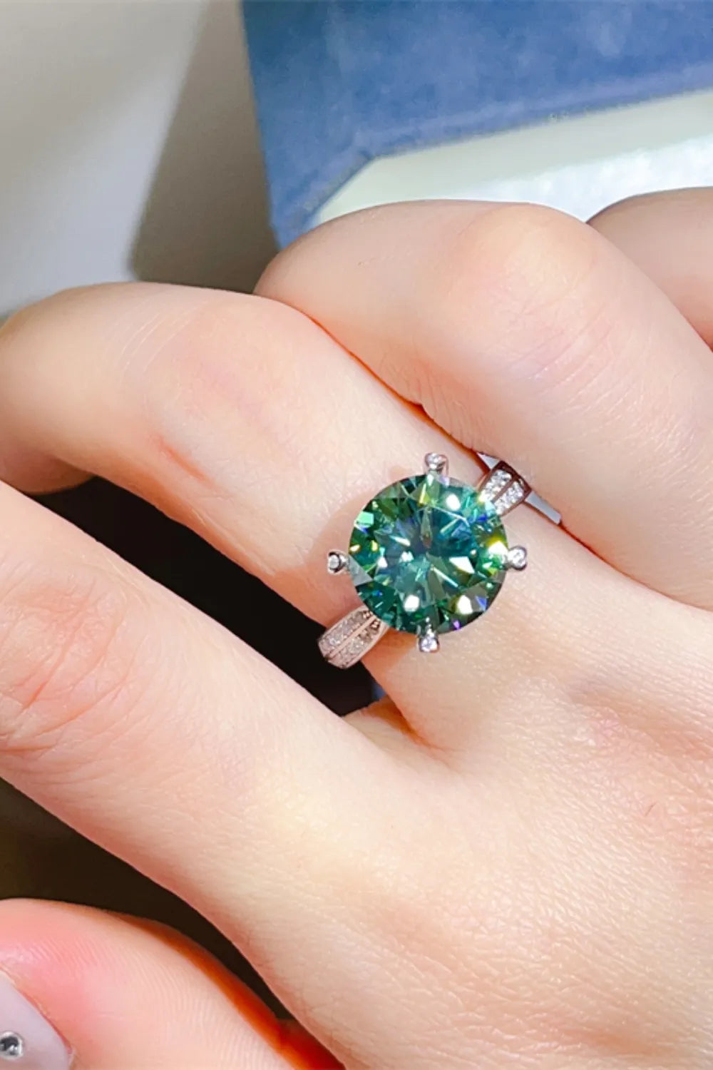 5 Carat Moissanite 925 Sterling Silver Ring OutfitFlow