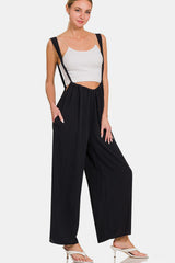 Outfit Flow - Zenana Tie Back Suspender Jumpsuit with Pockets