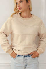 Outfit Flow - Round Neck Raglan Sleeve Sweatshirt