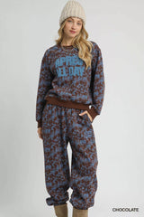 Umgee Scenic Print Casual Sweatpants OutfitFlow