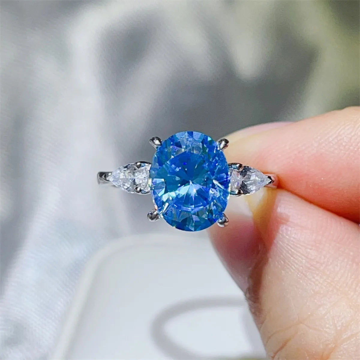 3 Carat Moissanite 925 Sterling Silver Ring OutfitFlow