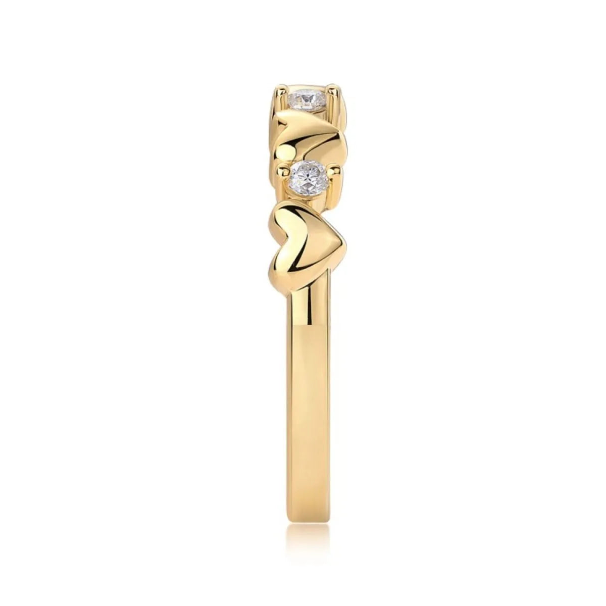 925 Sterling Silver Moissanite Heart Ring OutfitFlow
