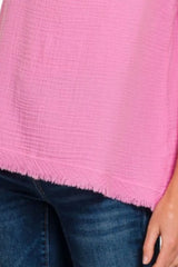 Zenana Double Gauze Raw Edge V-Neck Tank OutfitFlow