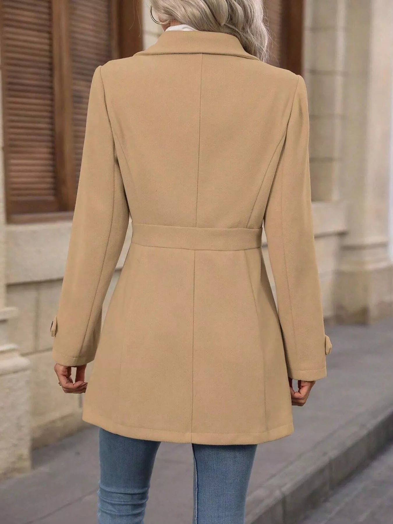Button Up Long Sleeve Coat OutfitFlow