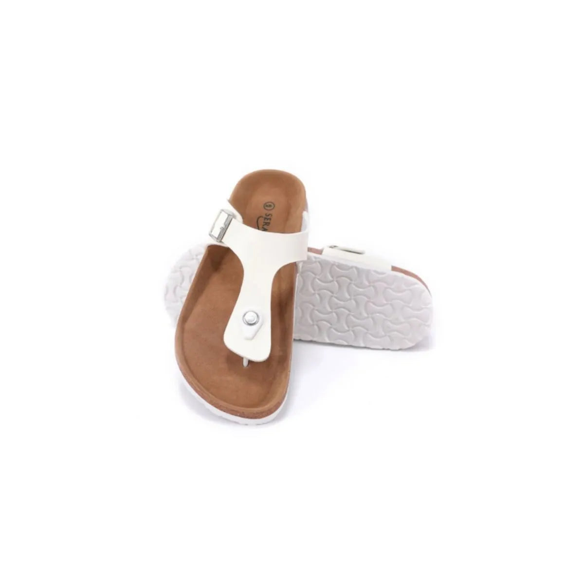 Toe Post Flats Sandals White OutfitFlow