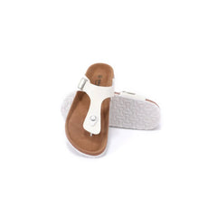 Toe Post Flats Sandals White OutfitFlow