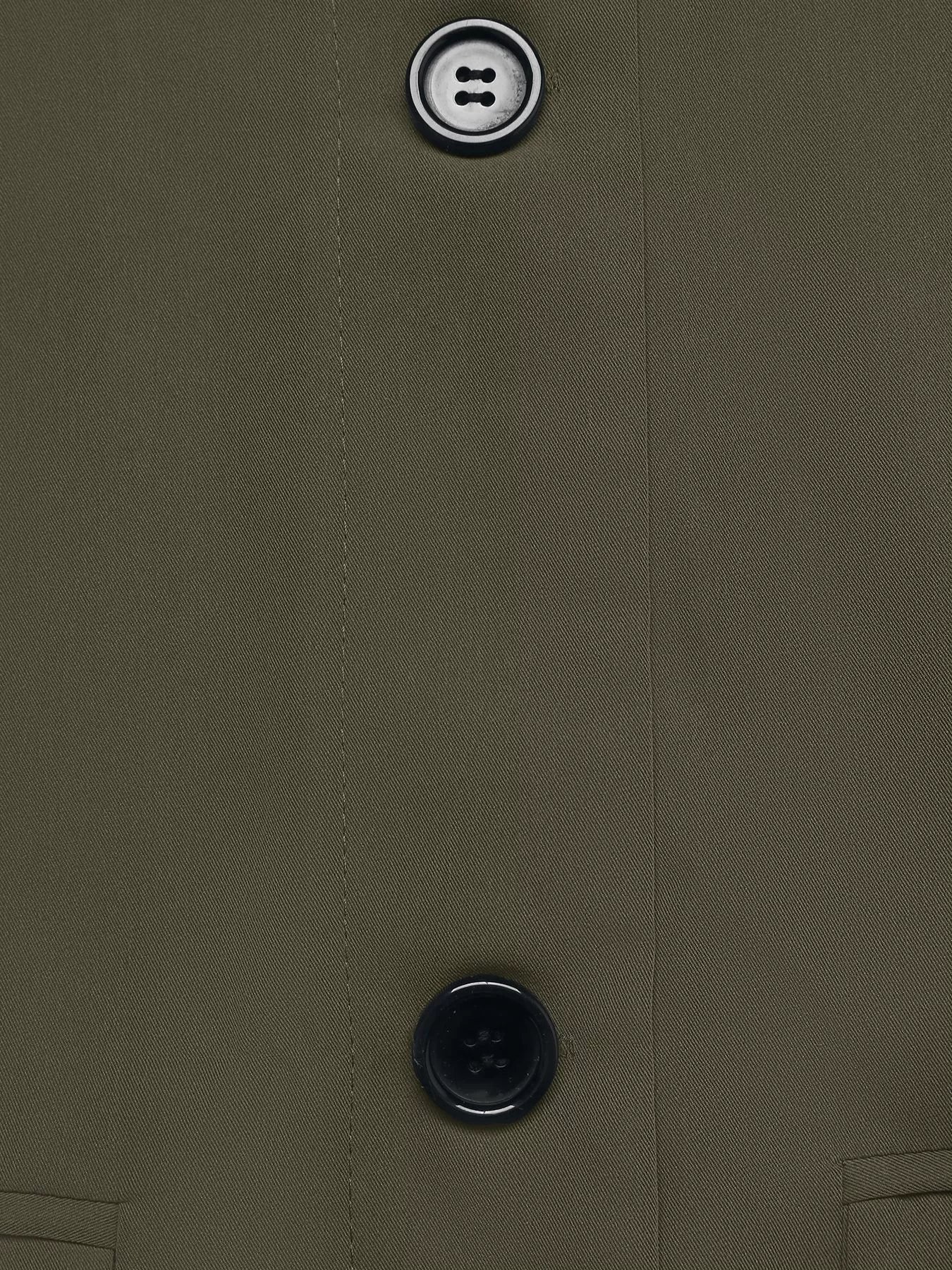 Contrast Collar Button Up Coat Trendsi