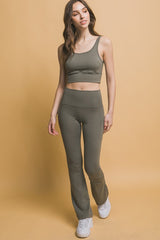 Outfit Flow - Love Tree High Waist Flare Active Leggings with Side Pockets