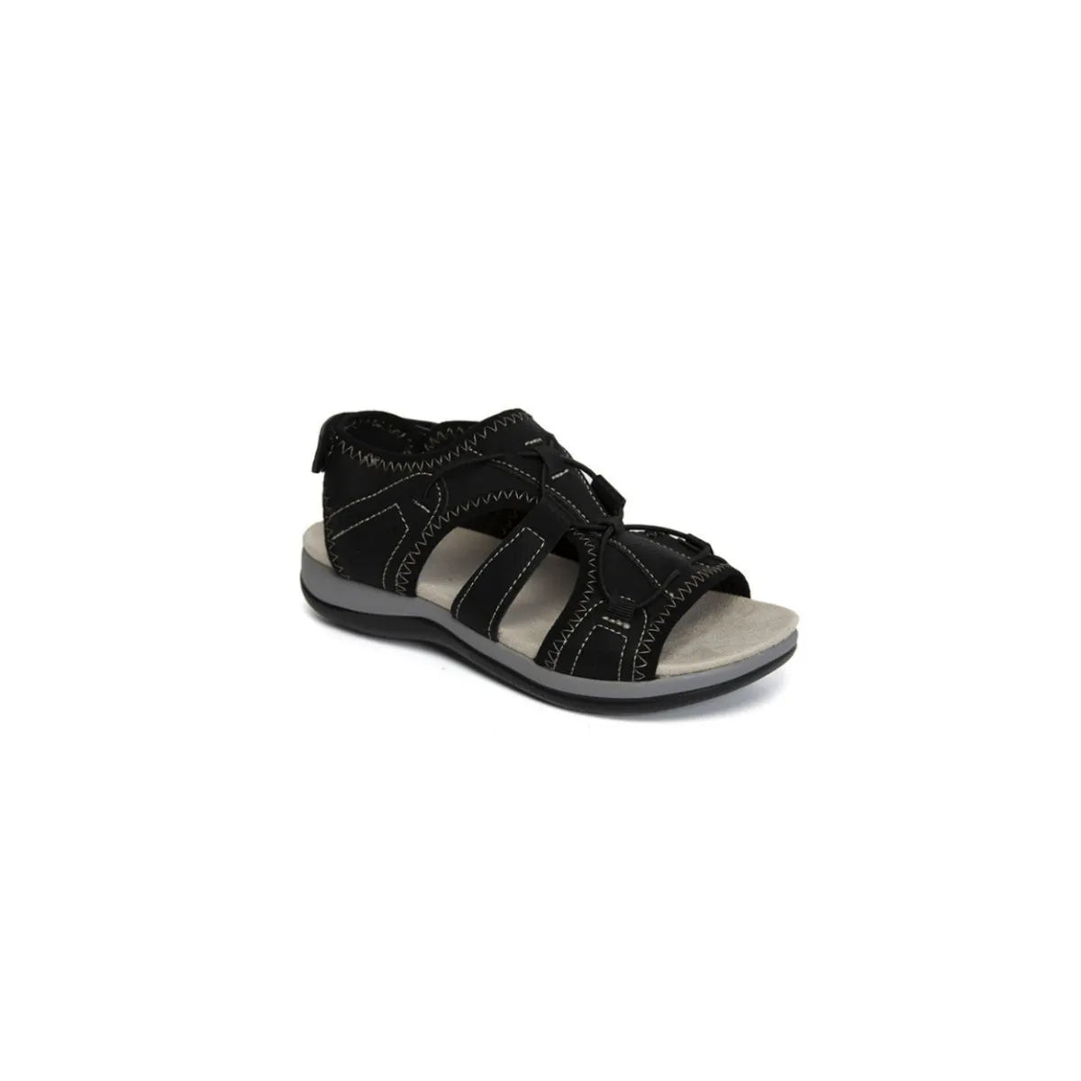 Open Toe Platform Sandals Black OutfitFlow