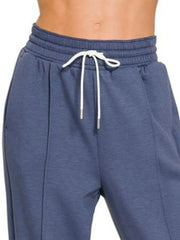 Zenana Drawstring Scuba Sweatpants with Pockets OutfitFlow