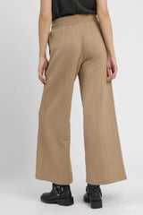 Umgee Cable Knit Textured Wide Leg Pants OutfitFlow