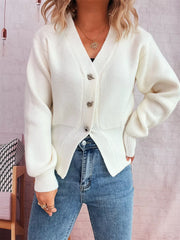 Button Up Long Sleeve Cardigan OutfitFlow