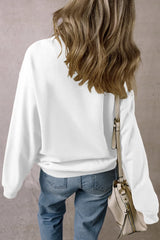 Pumpkin Graphic Long Sleeve Sweatshirt OutfitFlow