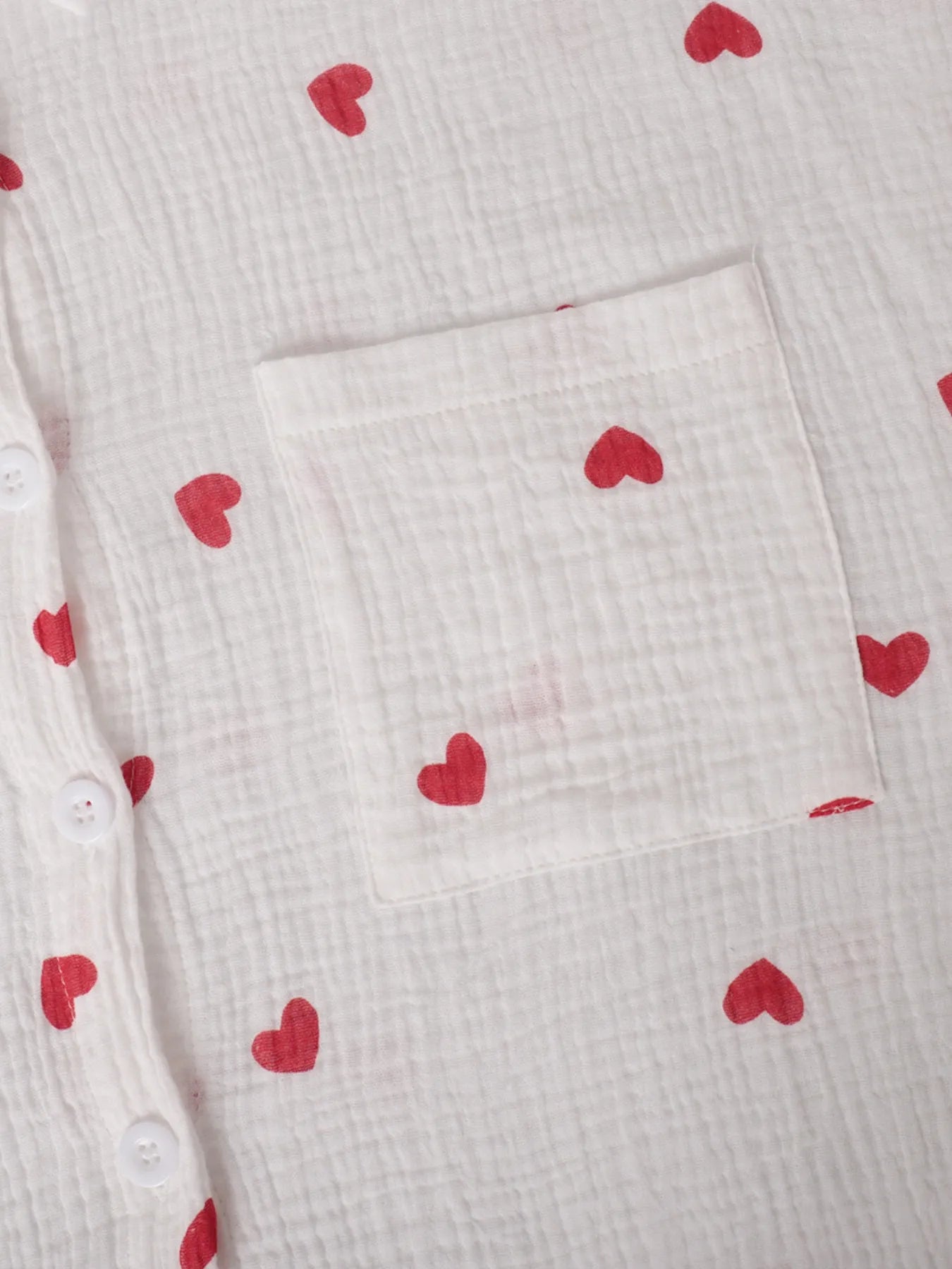 Colorful Heart Print Shirt and Shorts Set OutfitFlow