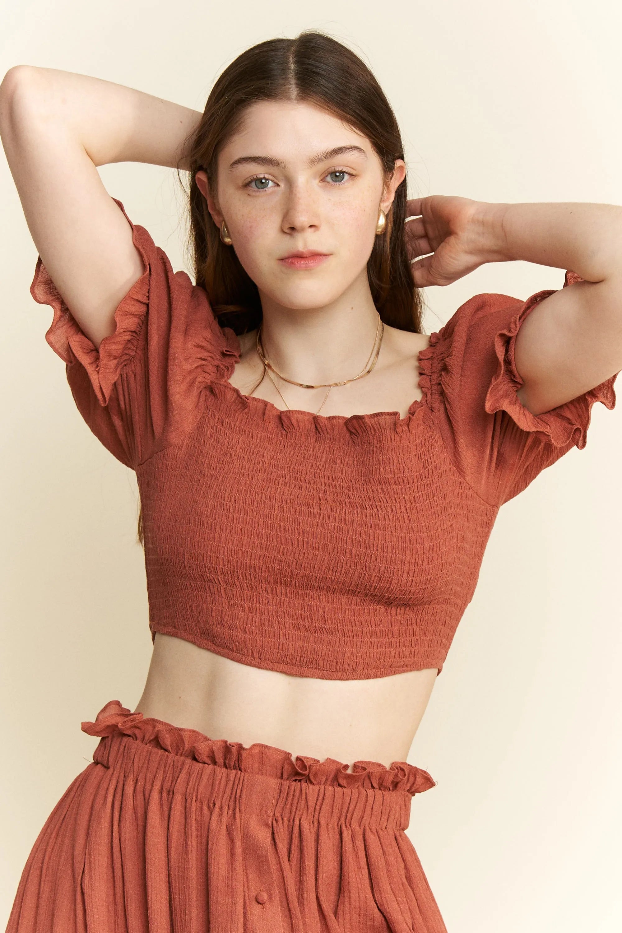 Jade By Jane 2 Piece Crop Top and Skirt Set OutfitFlow