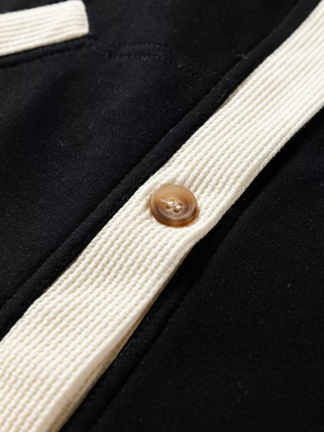 Button-Down Color Block Hoodie OutfitFlow