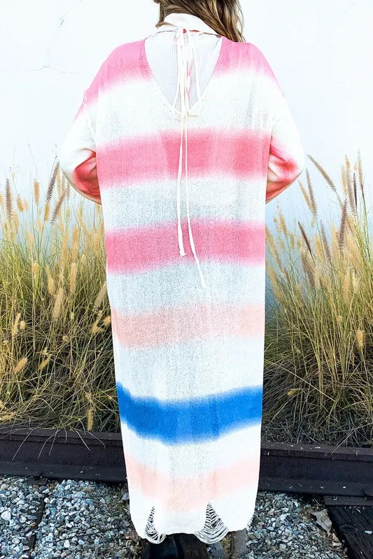 And The Why Multi Gradation Dye Maxi Cardigan Sweater OutfitFlow
