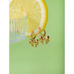 18K Gold-Plated Stainless Steel Bow Earrings OutfitFlow