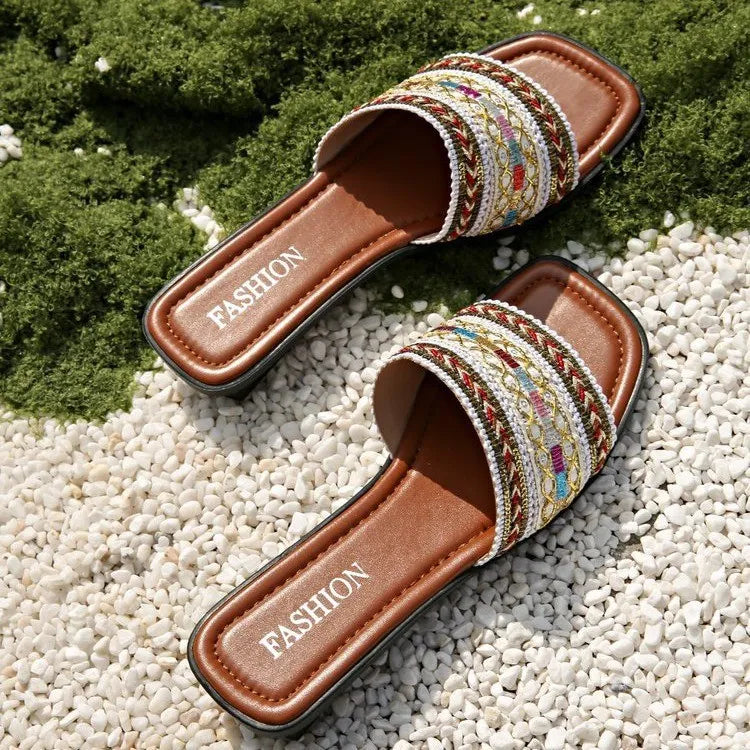 Open Toe Flats Sandals OutfitFlow