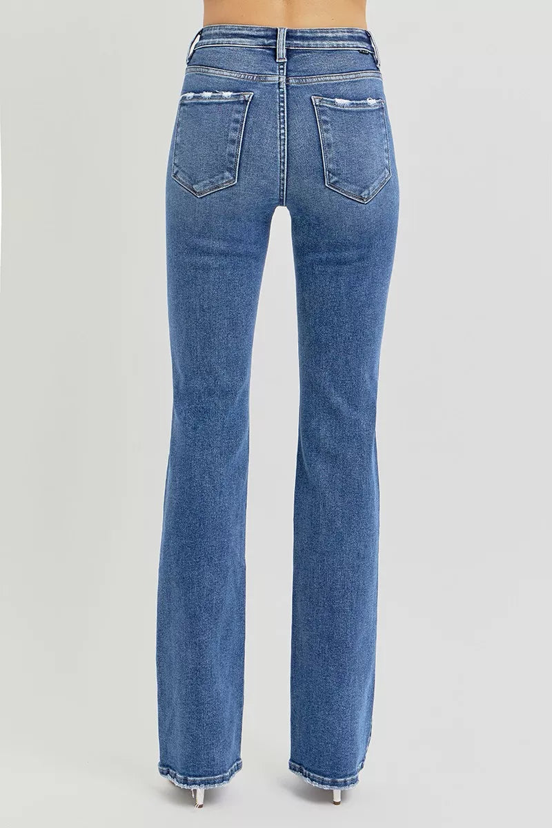 RISEN Full Size Tummy Control High Rise Straight Jeans Plus Size Trendsi