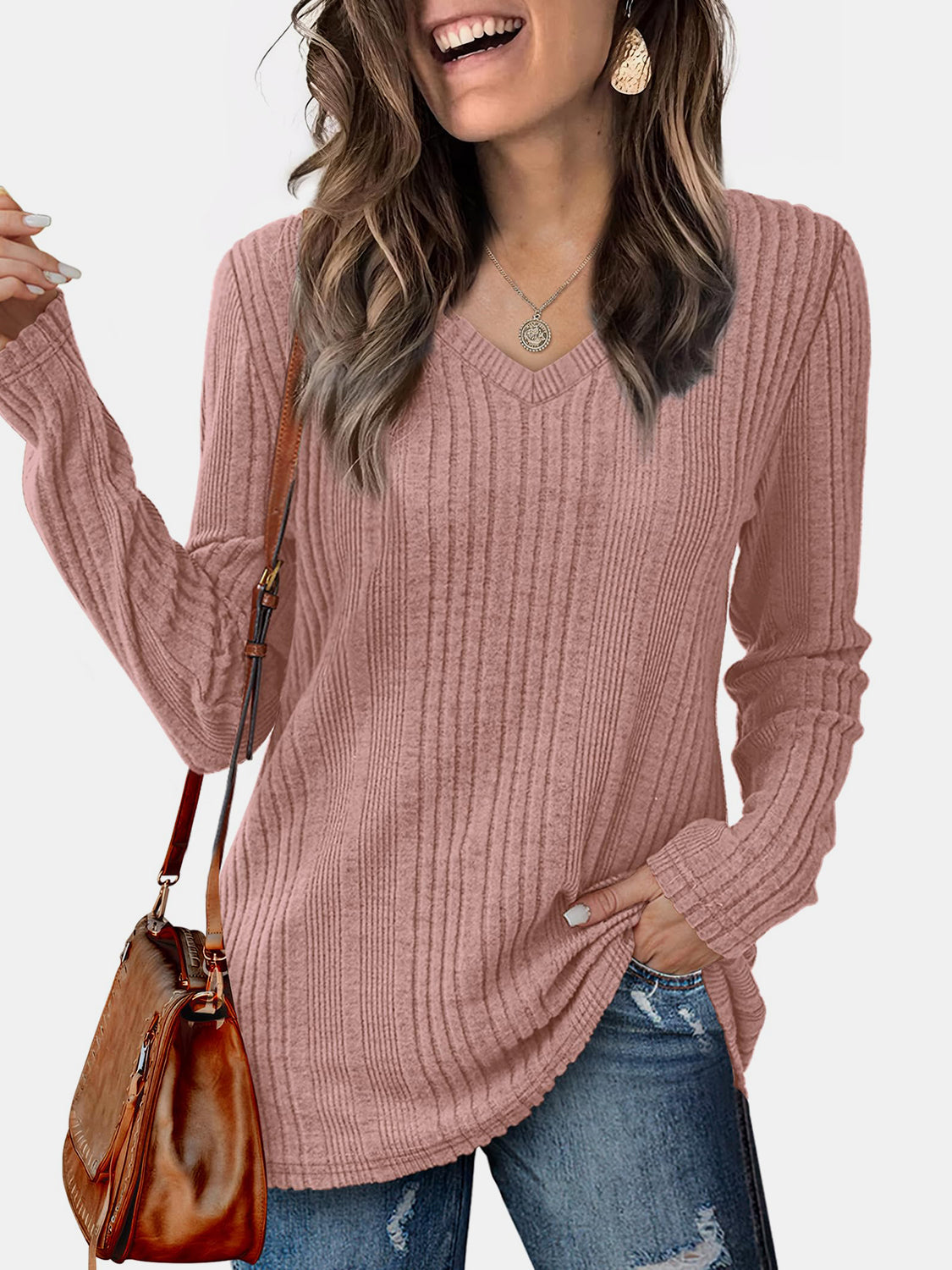 Outfit Flow - V-Neck Long Sleeve T-Shirt