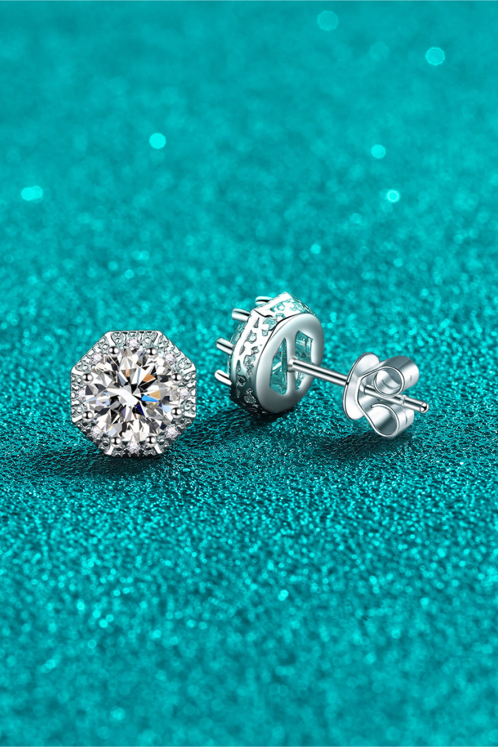 2 Carat Moissanite 925 Sterling Silver Stud Earrings OutfitFlow