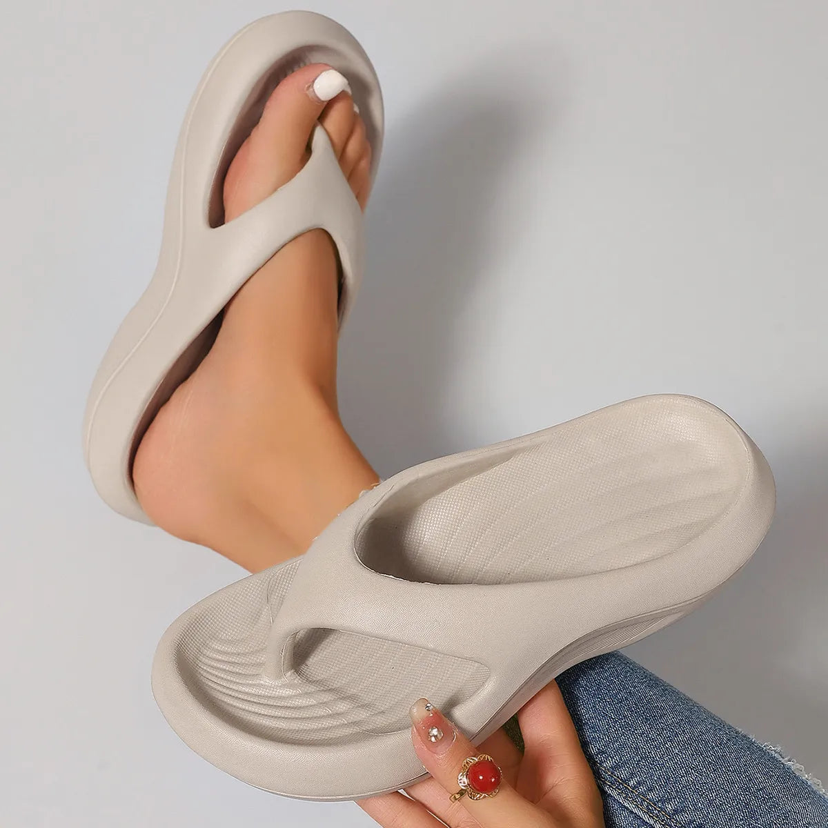 Toe Post Platform Sandals Dust Storm OutfitFlow