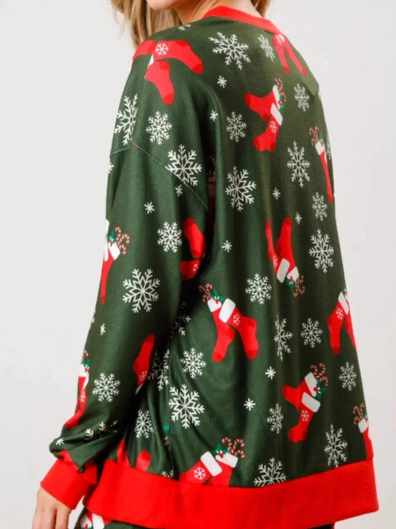 Christmas Long Sleeve Top and Pants Lounge Set OutfitFlow