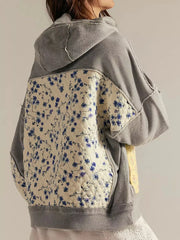 Exposed Seam Dropped Shoulder Hoodie OutfitFlow