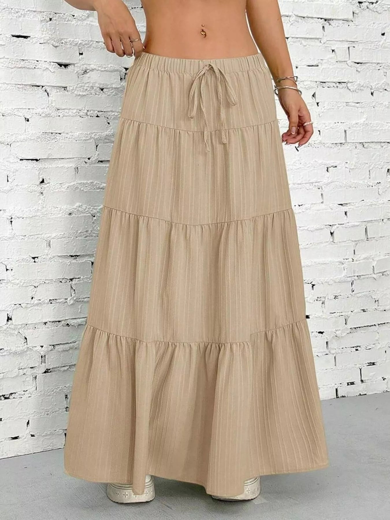 Flowy Tiered Maxi Skirt OutfitFlow