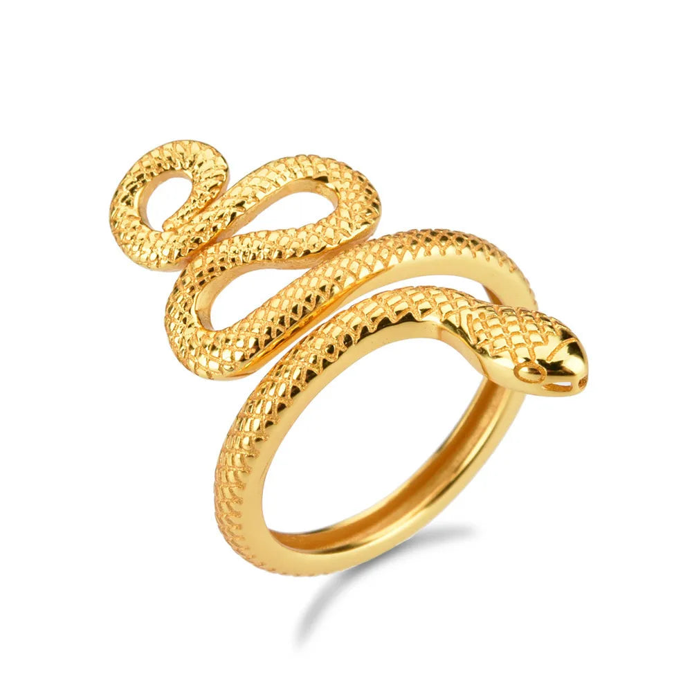 925 Sterling Silver Snake Shape Ring OutfitFlow
