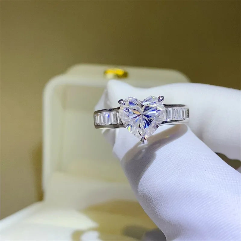 3 Carat Moissanite 925 Sterling Silver Ring OutfitFlow