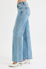 RISEN Full Size Low Rise Ankle Boyfriend Distressed Jeans Plus Size OutfitFlow