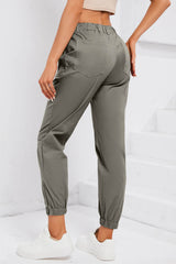 Drawstring Side Zip Joggers OutfitFlow
