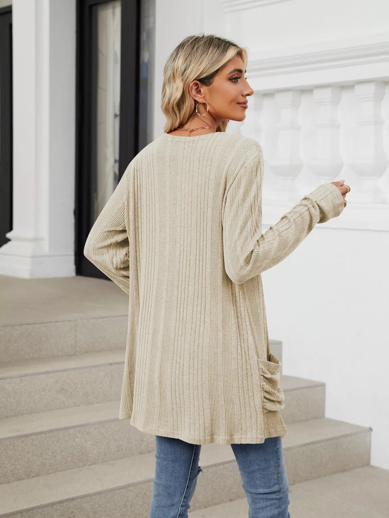 Open Front Long Cardigan OutfitFlow