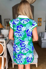 Printed Ruffled Sleeve Mini Dress OutfitFlow