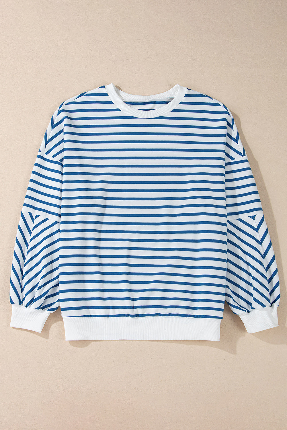 Outfit Flow - Striped Round Neck Long Sleeve Sweatshirt Outfit Flow