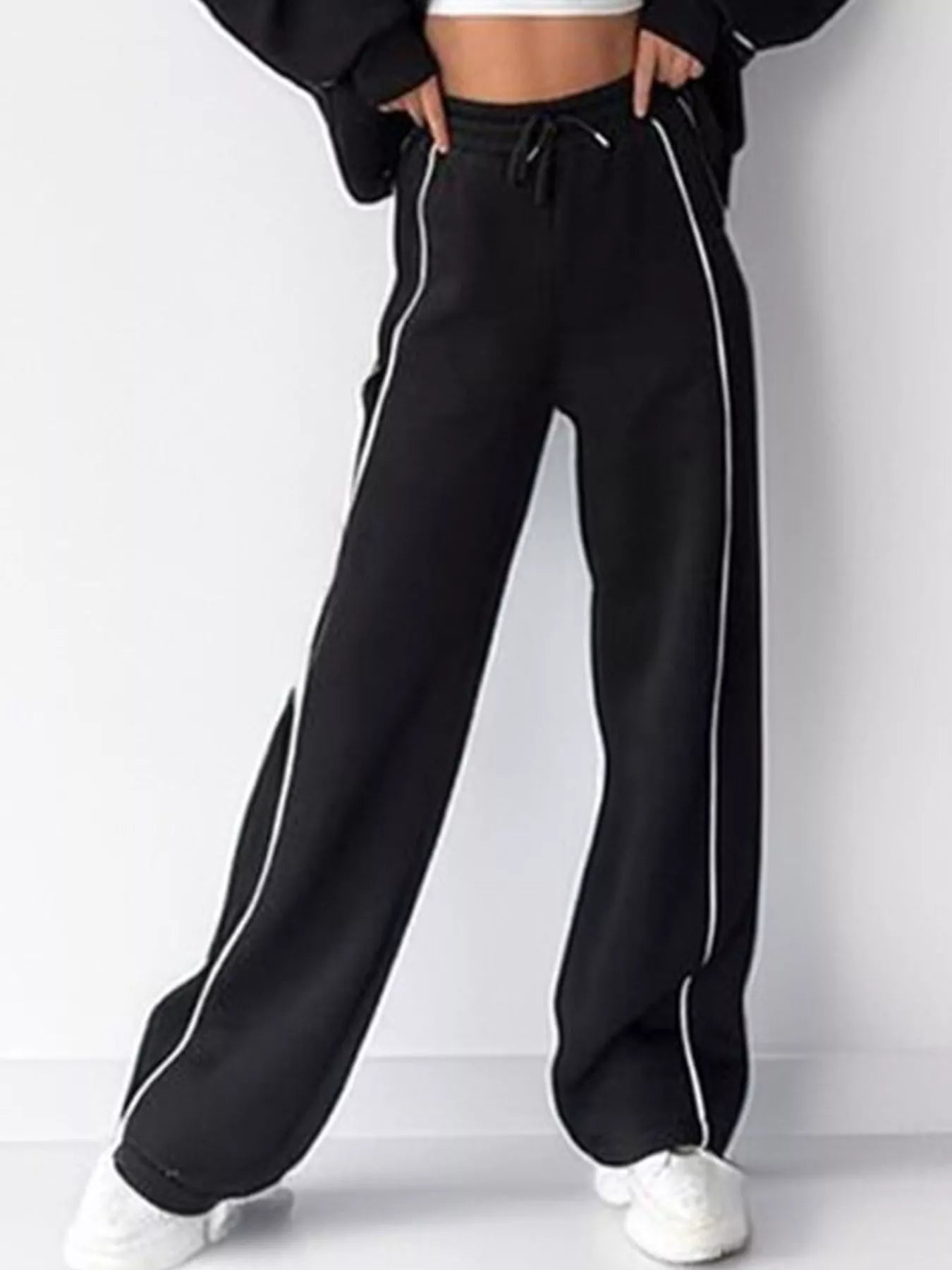 Full Size Zip Up Long Sleeve Top and Pants Set Plus Size OutfitFlow