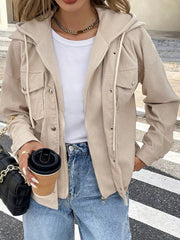 Thermal Knit Textured Hooded Jacket OutfitFlow