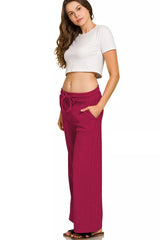 Zenana Ribbed Round Neck Pullover and Drawstring Pants Set OutfitFlow