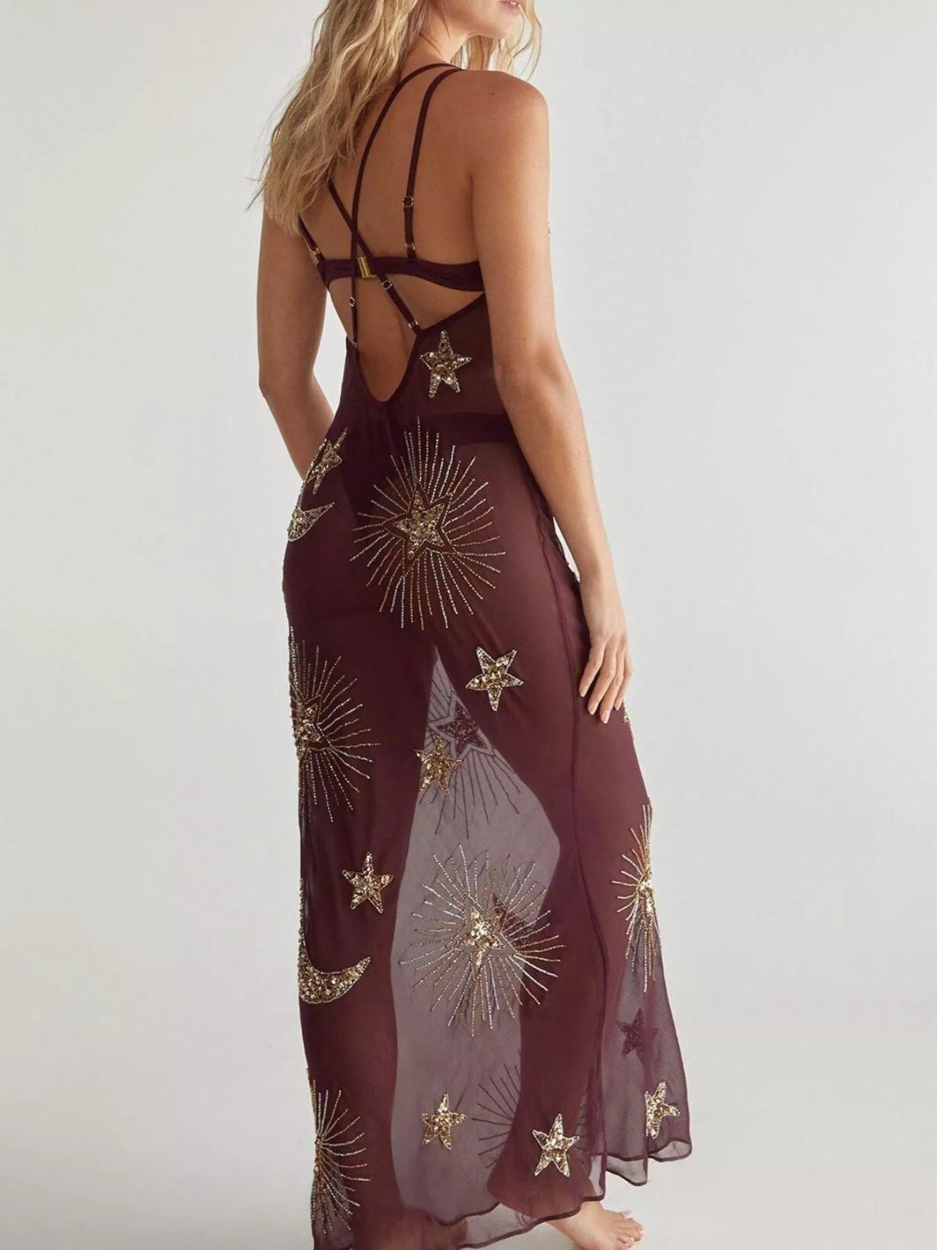 Cowl Neck Maxi Cami Dress OutfitFlow