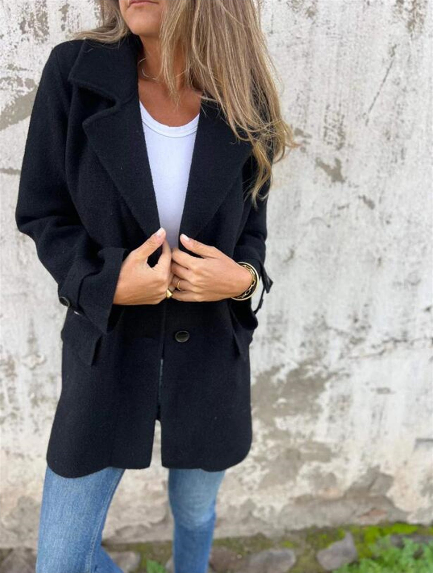 Outfit Flow - Full Size Single-Breasted Long Sleeve Jacket